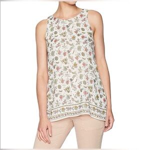 MAX STUDIO Floral Print Trapeze Top
